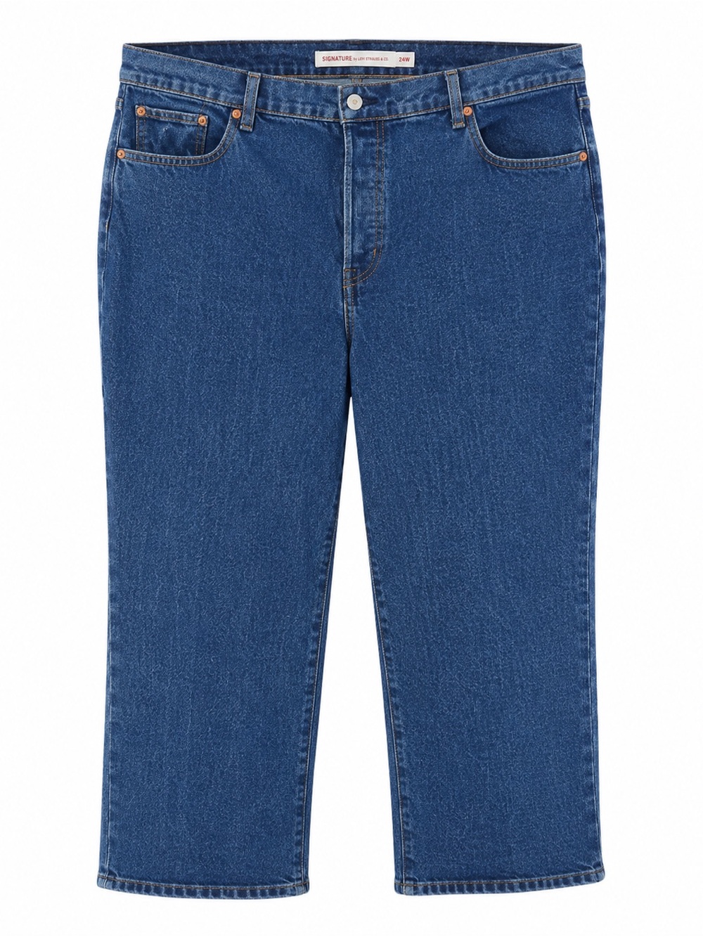 Levis Premium Ribcage Straight Ankle Jeans Size 24W Medium Wash Denim Super High